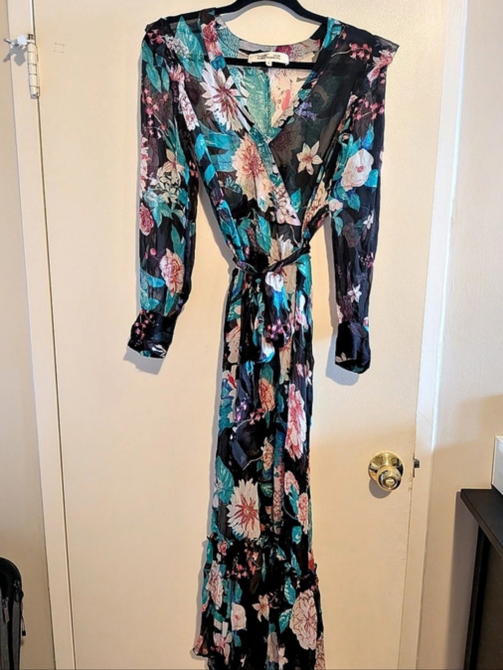 Diane von Furstenberg Floral Maxi Dress Size 6 Like New